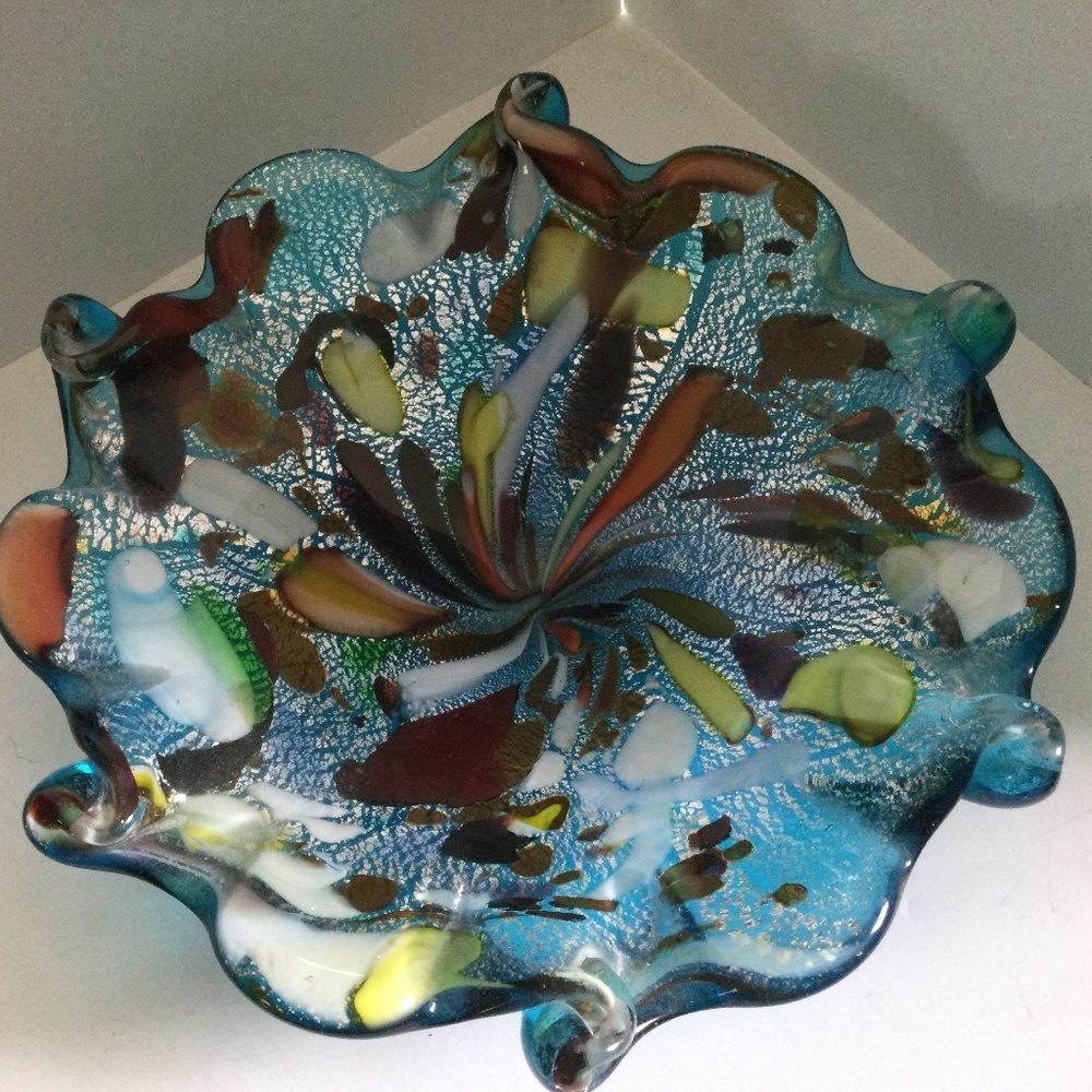 Vintage Murano Art Glass Ashtray
